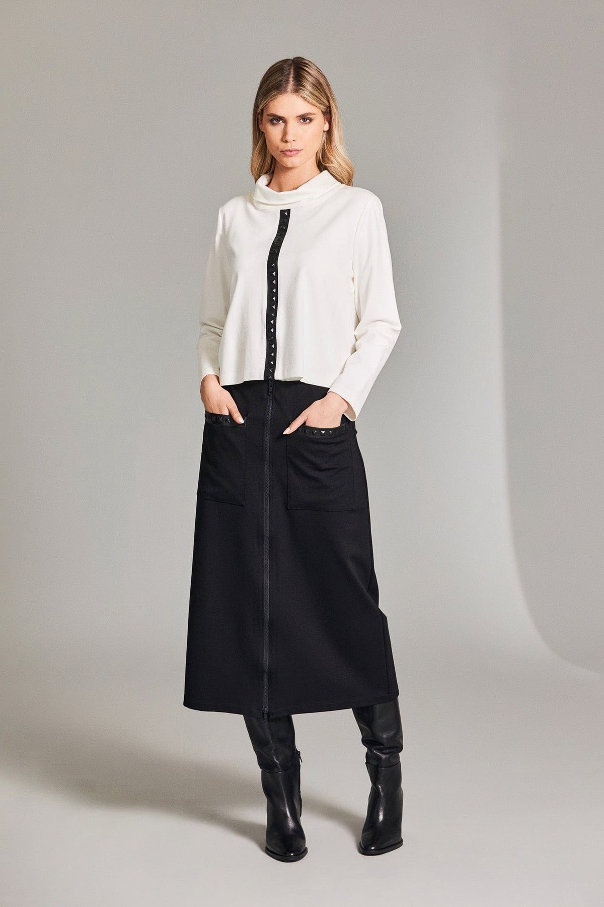 PERUZZI Zip Skirt