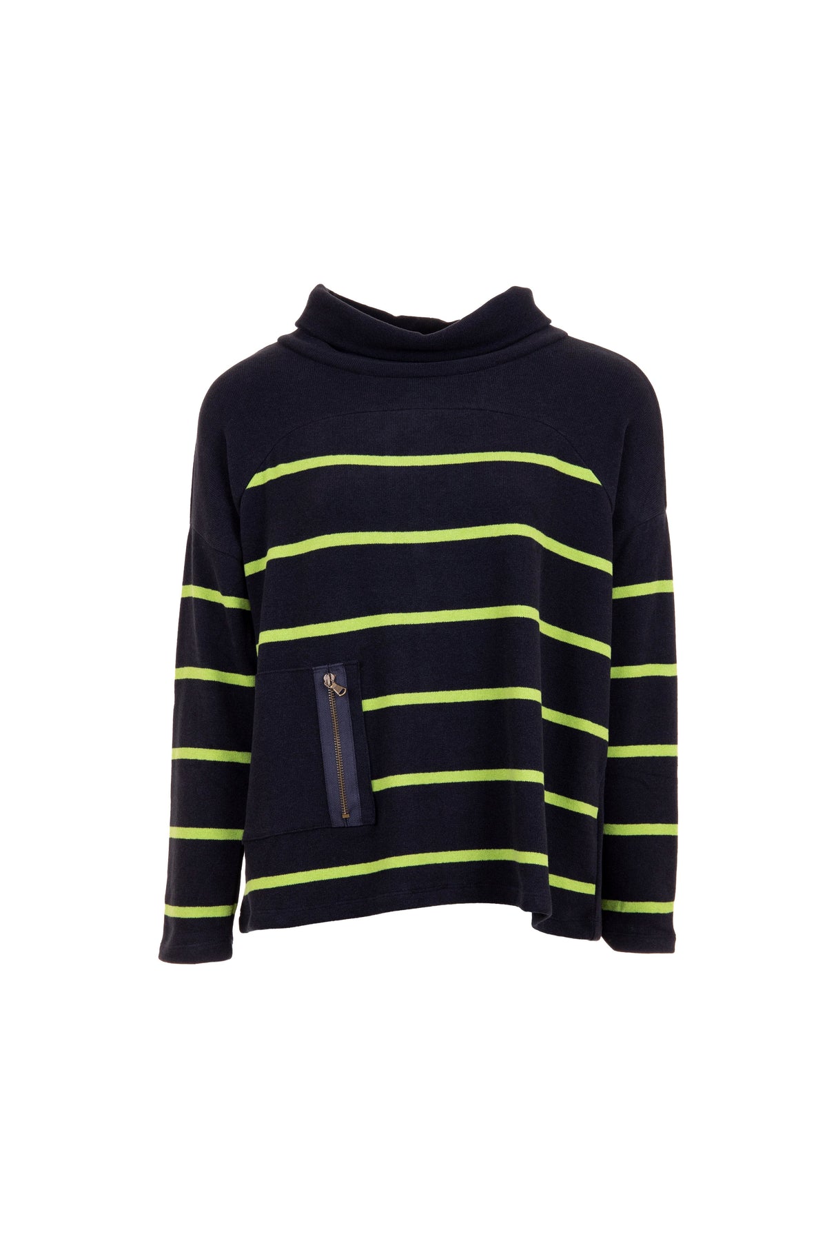 PERUZZI Solid Contrast Stripe Knit