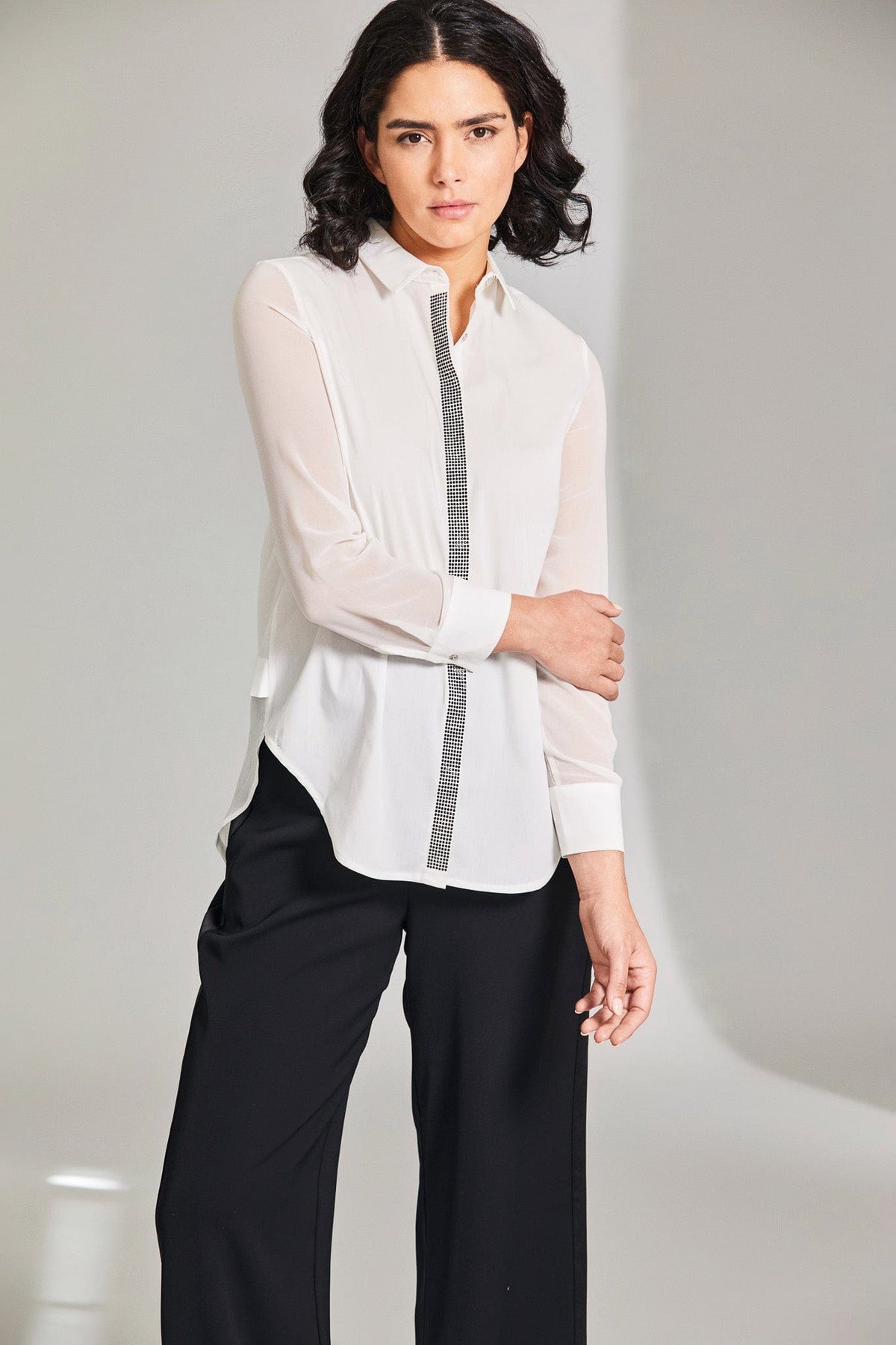 PERUZZI Chiffon Diamante Shirt