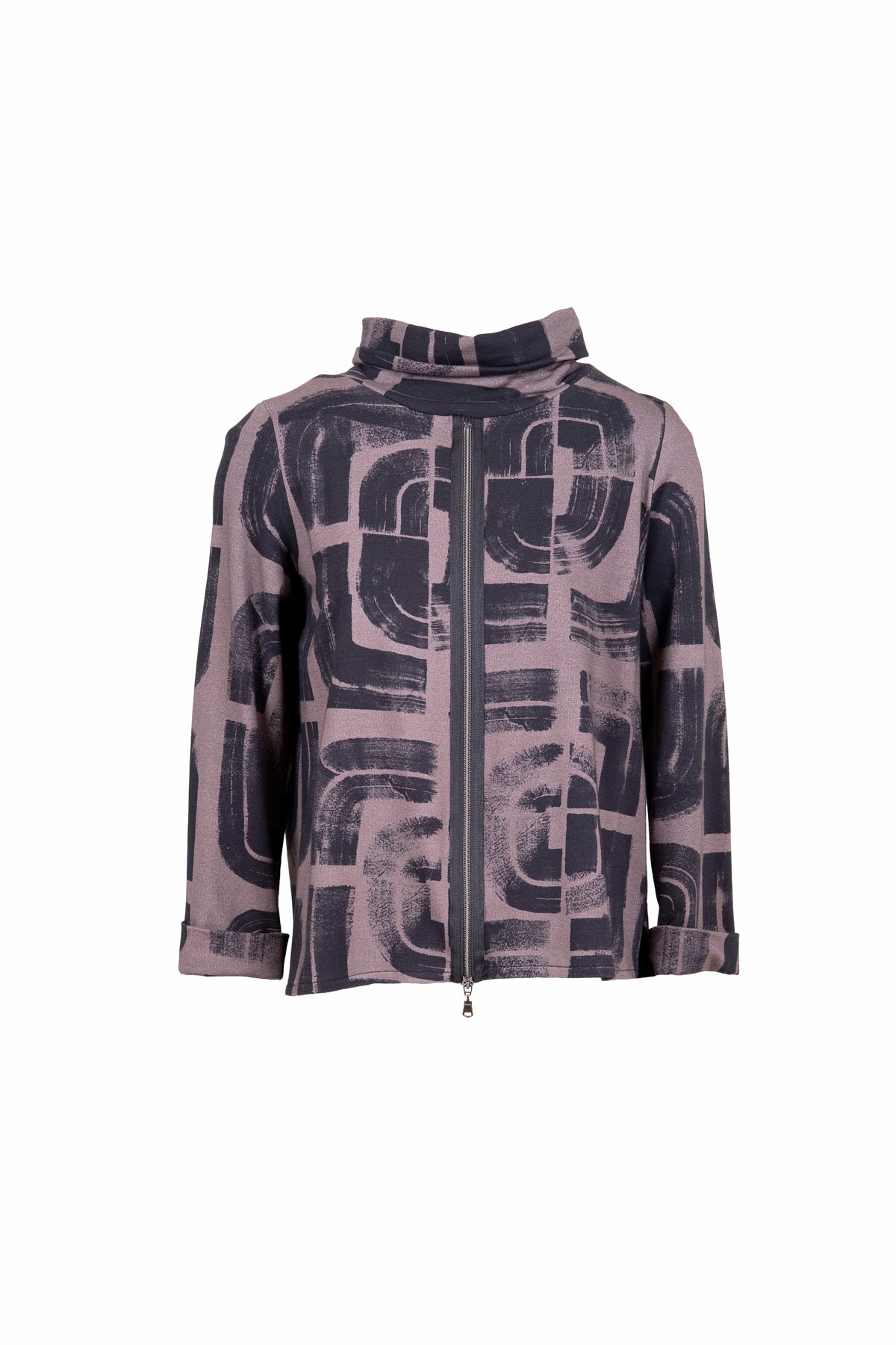 PERUZZI Centre Zip Print Top