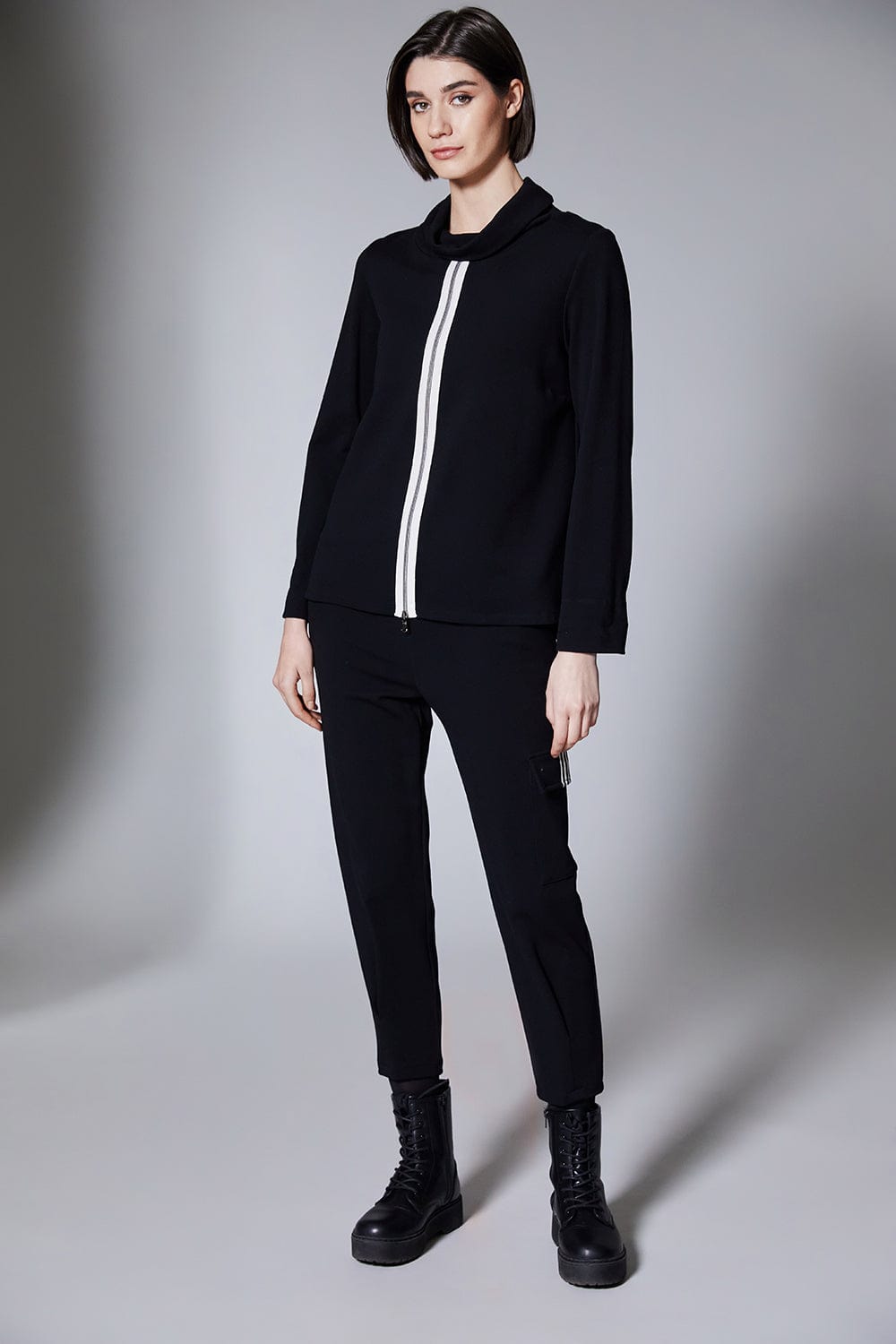 PERUZZI Zip Front Cowl Top