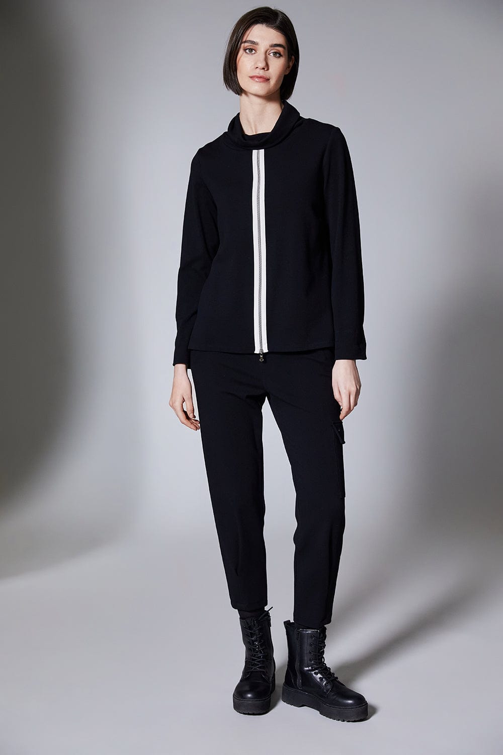 PERUZZI Zip Front Cowl Top