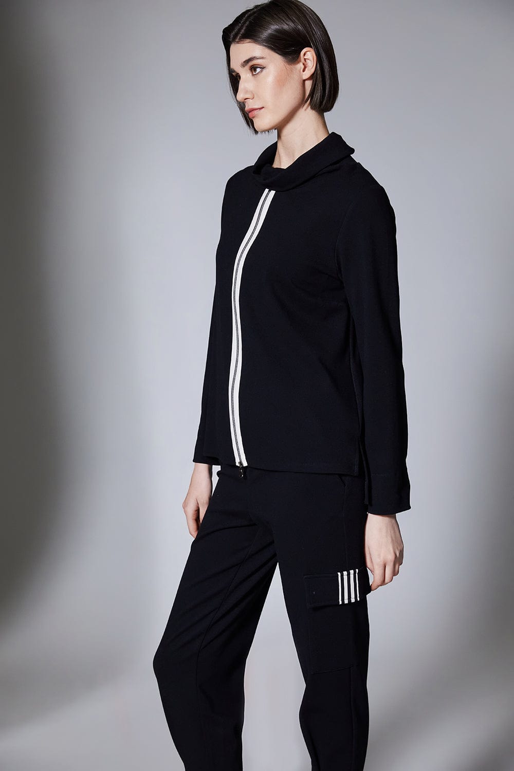 PERUZZI Zip Front Cowl Top