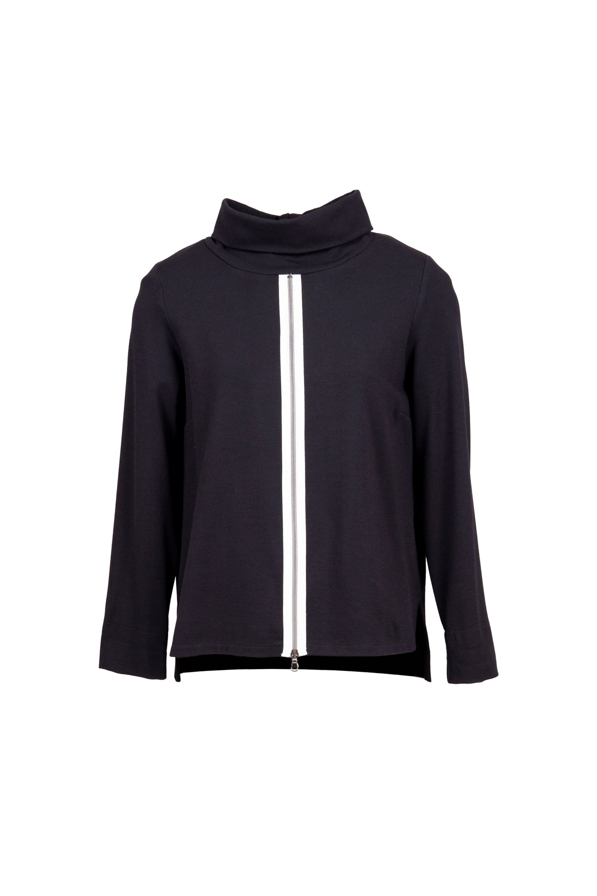 PERUZZI Zip Front Cowl Top