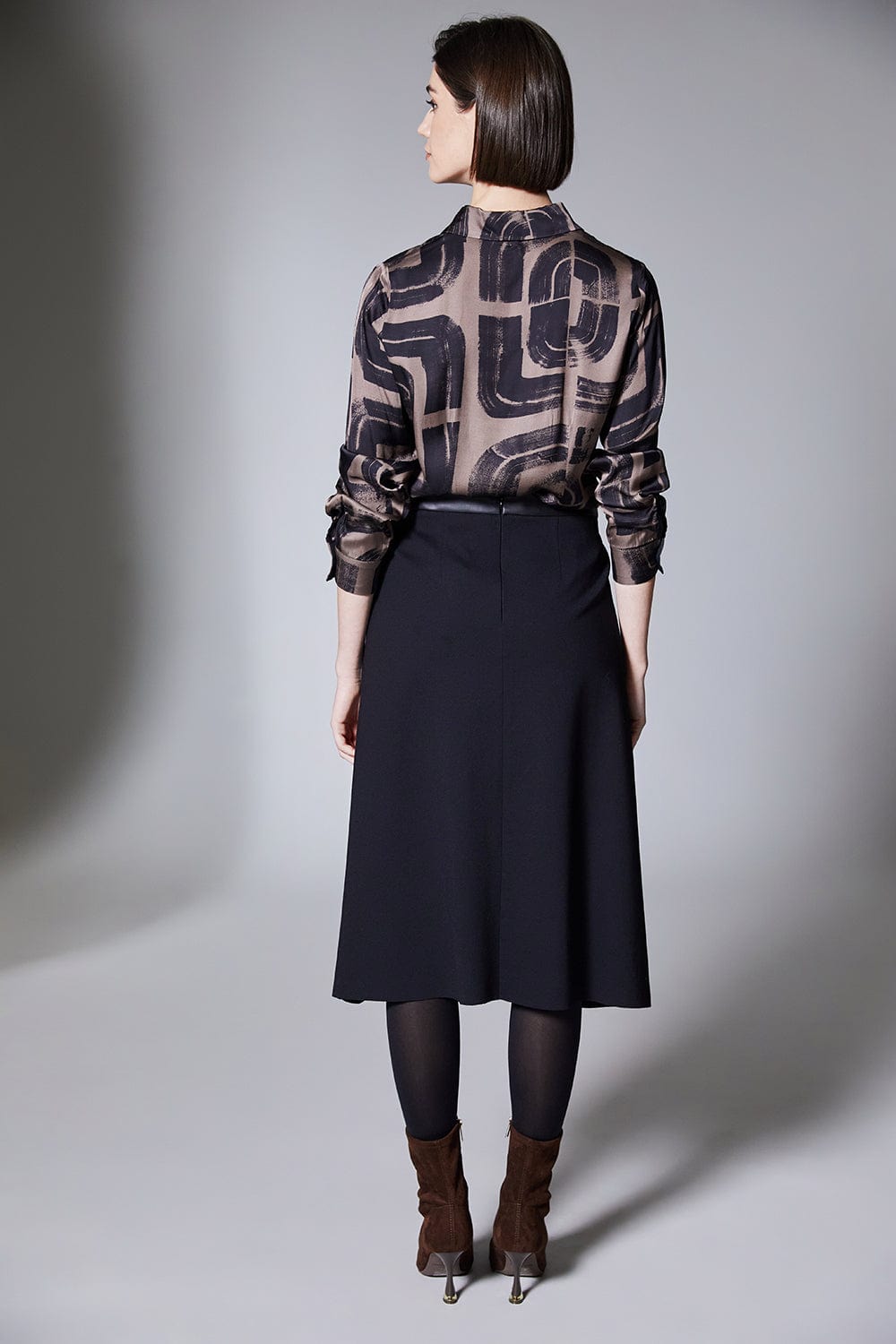 PERUZZI Pleather Front Skirt