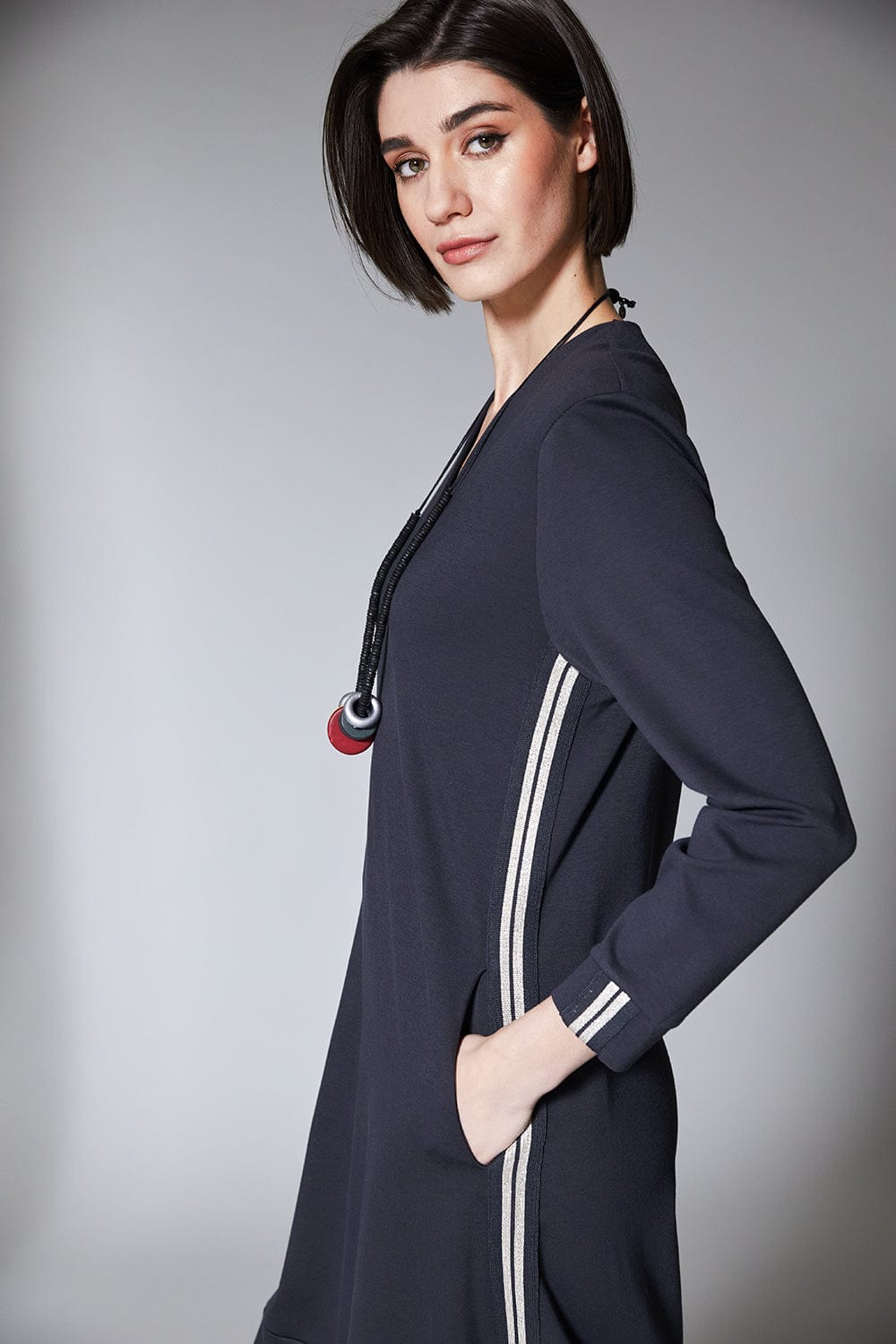PERUZZI Silver Stripe Dress