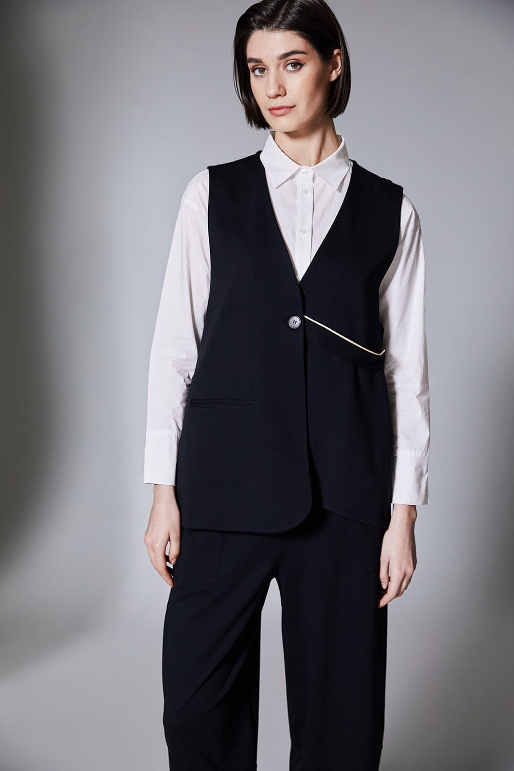 PERUZZI Waistcoat With Piping Detail