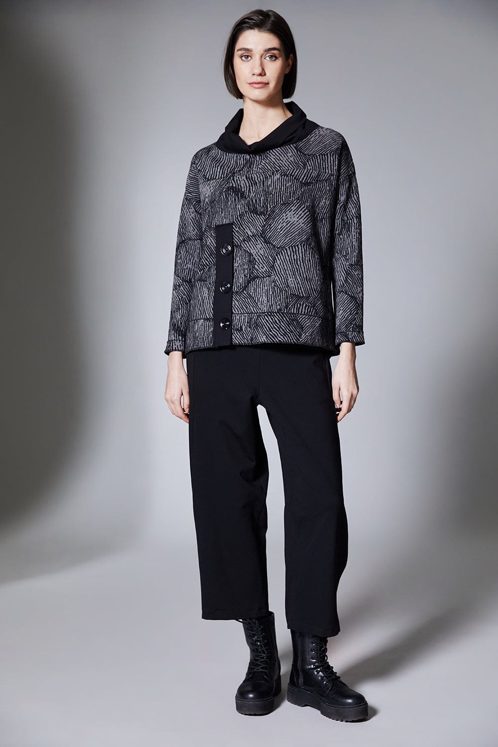 PERUZZI Animal Print Knit Top