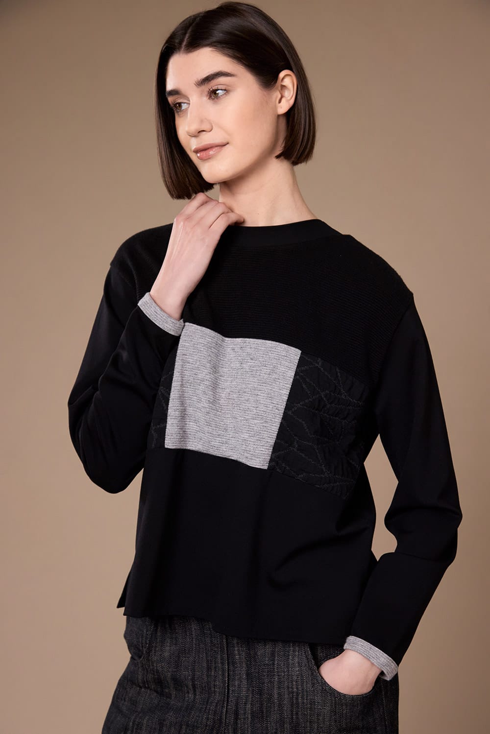 Peruzzi Three Textured Top
