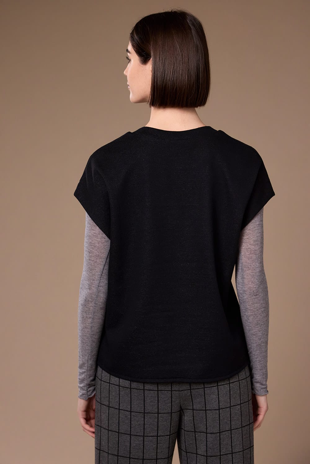 Peruzzi Check Pocket Top