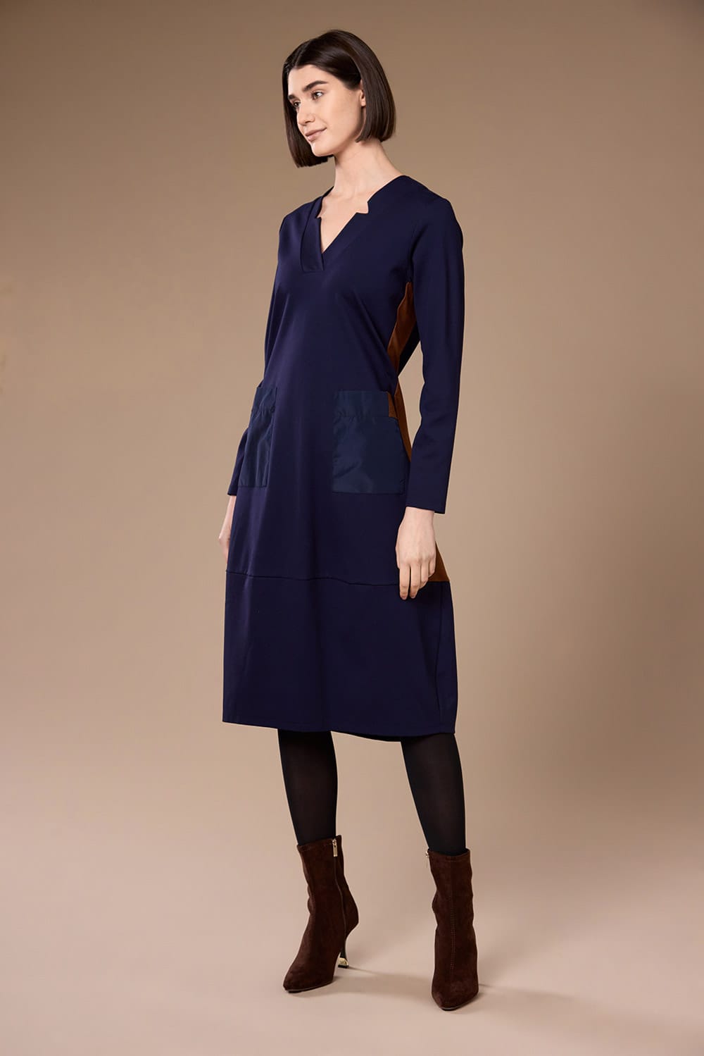 Peruzzi Contrast Stripe Dress