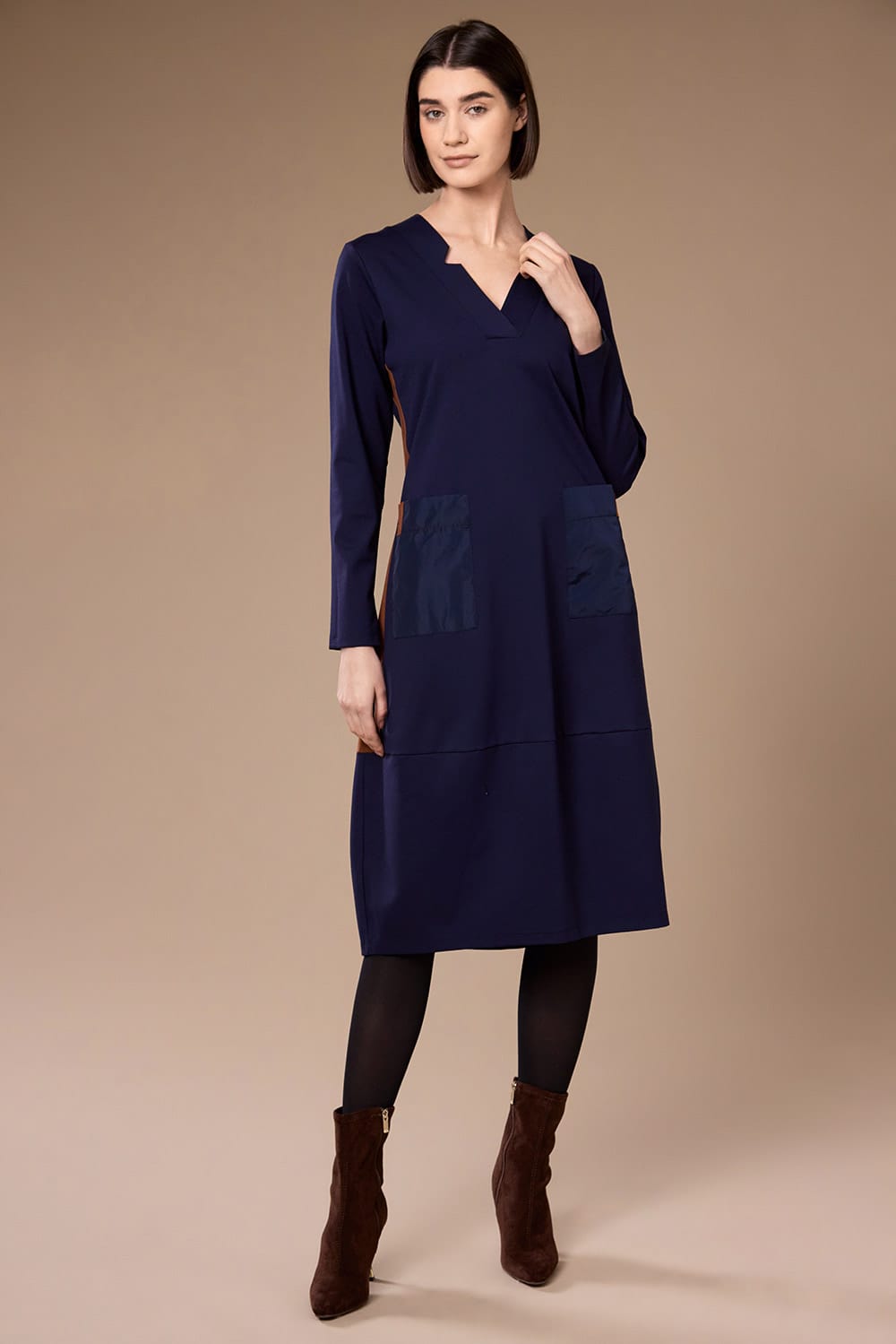 Peruzzi Contrast Stripe Dress