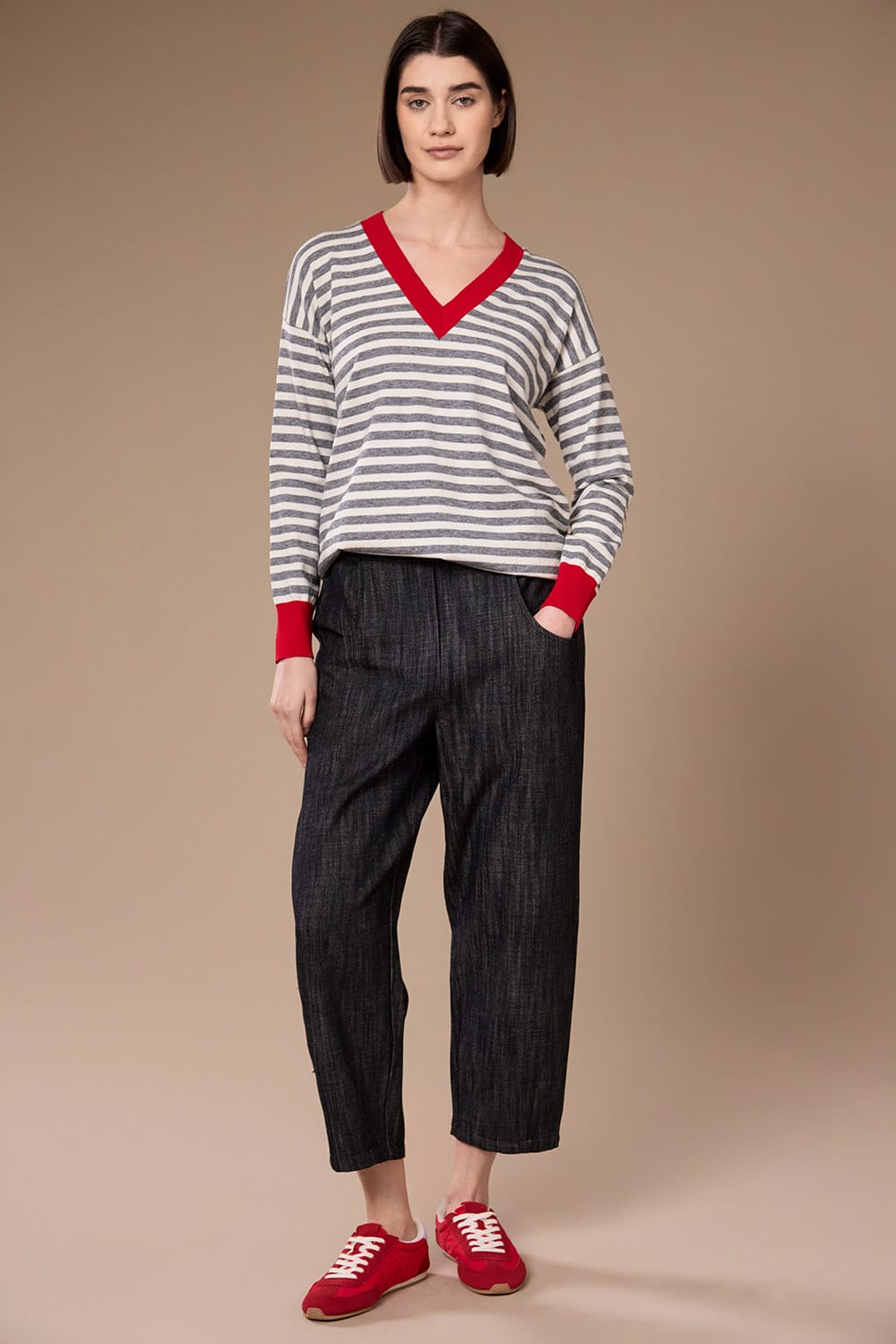 Peruzzi Two Tone Stripe Knit