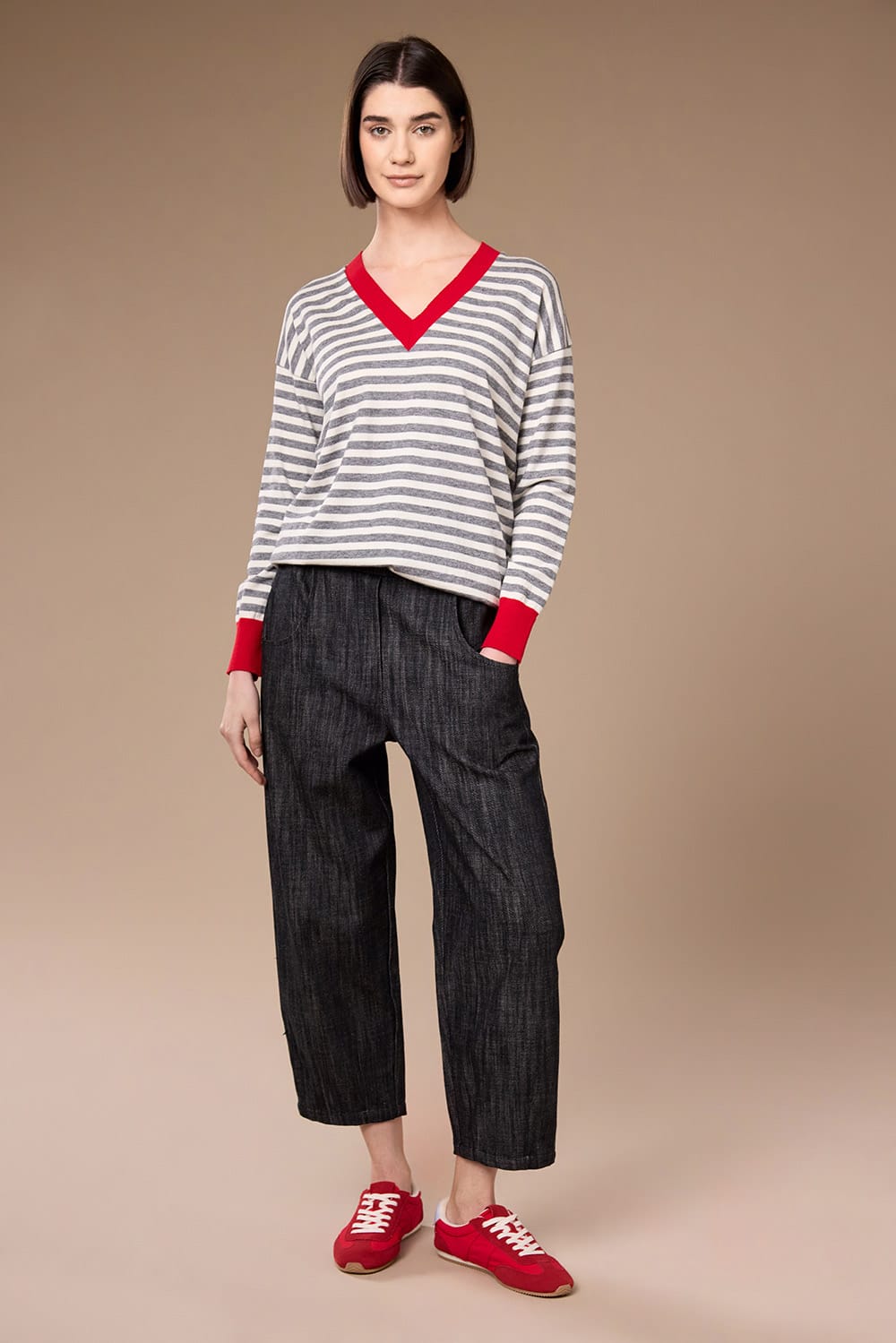 Peruzzi Two Tone Stripe Knit