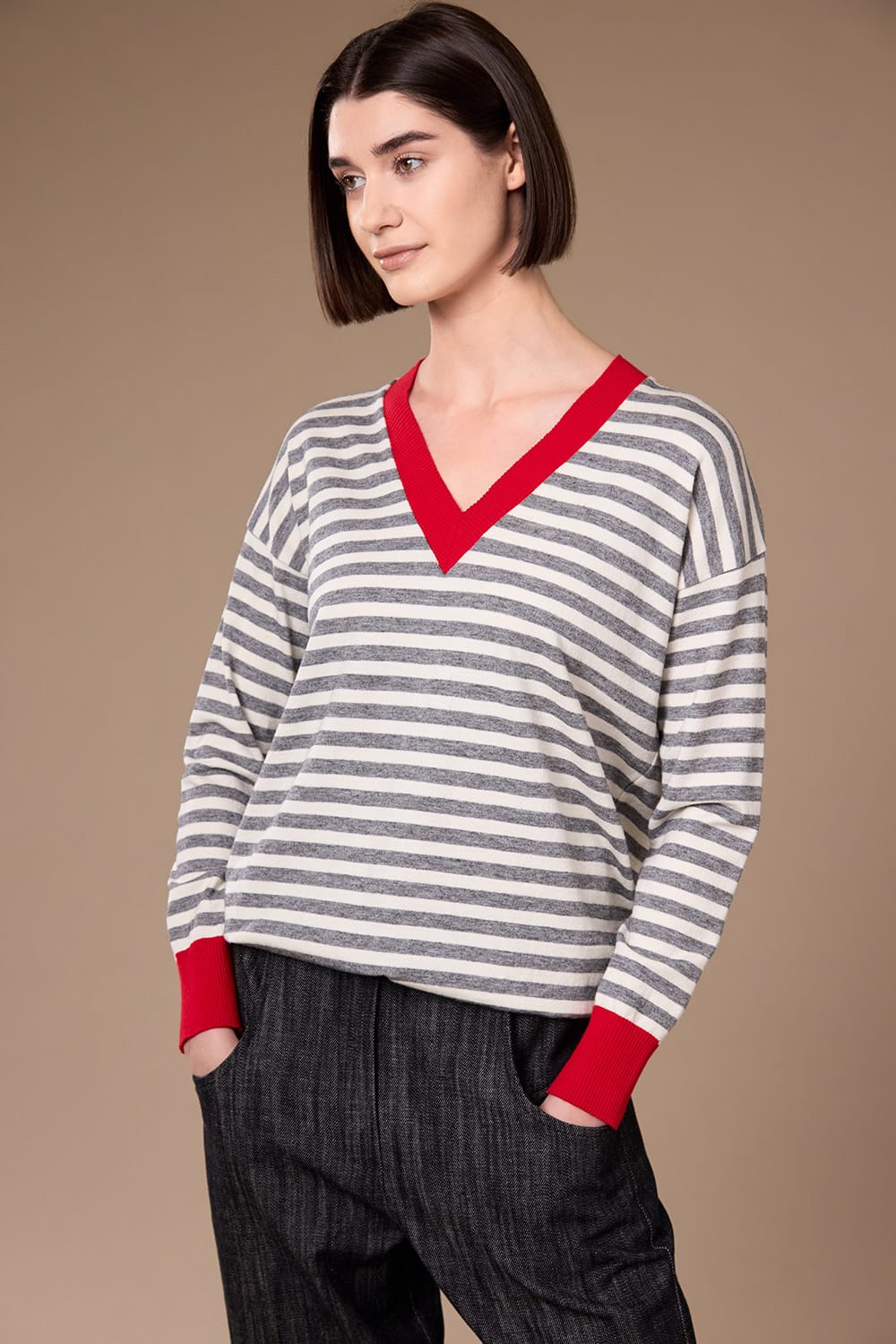 Peruzzi Two Tone Stripe Knit
