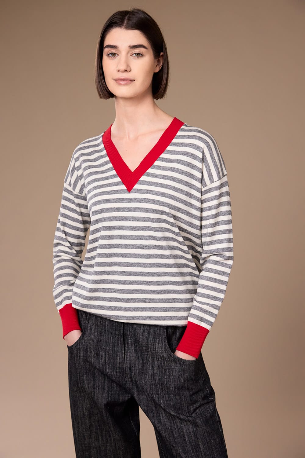 Peruzzi Two Tone Stripe Knit