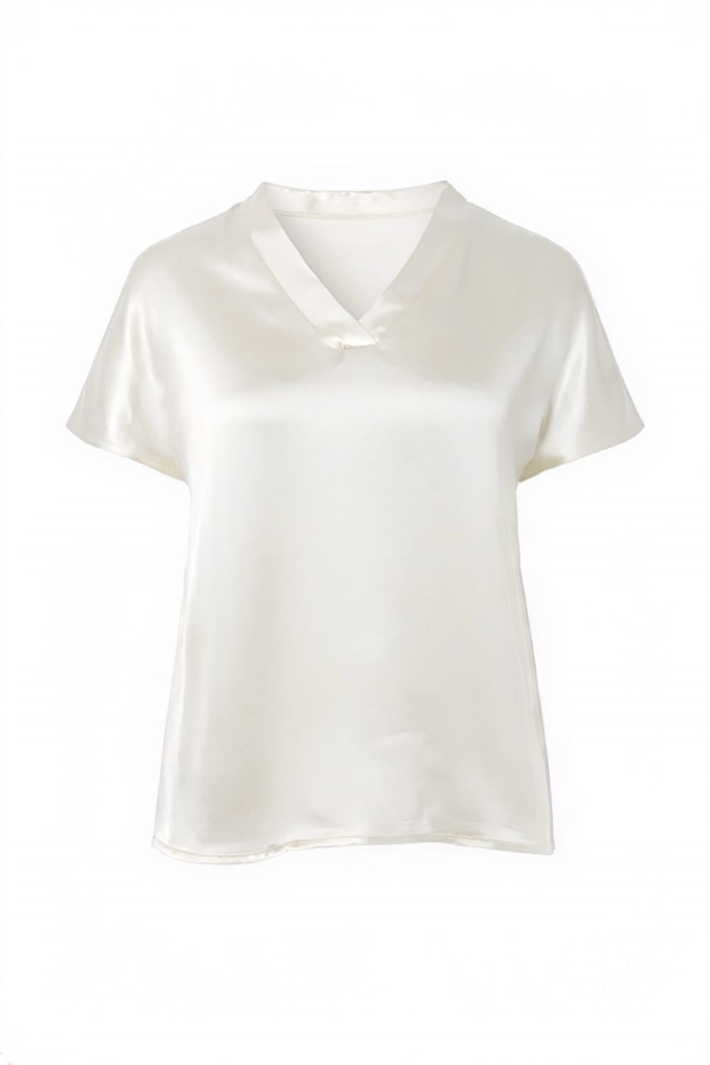 Peruzzi V-Neck Satin Top