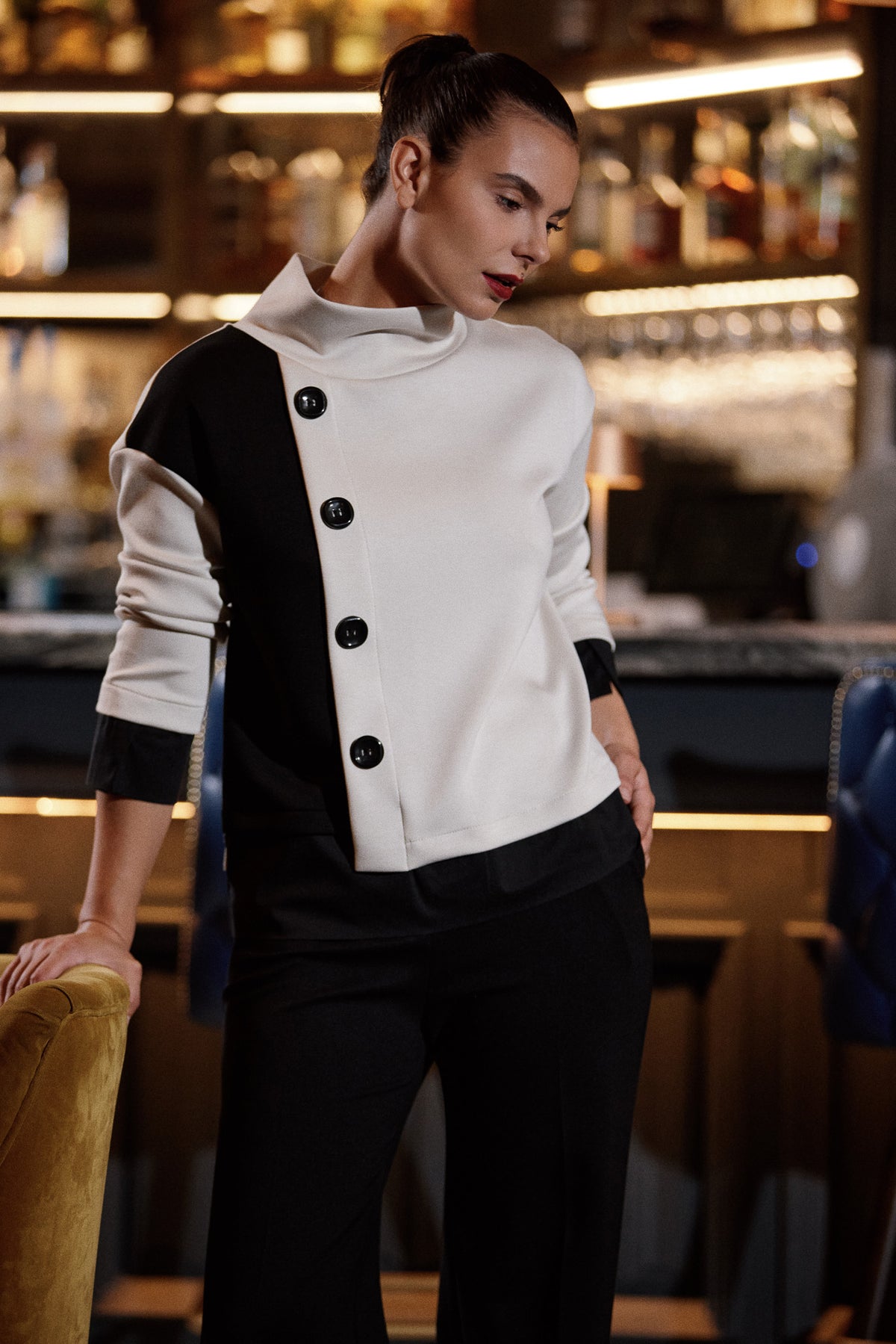 Peruzzi Two Tone Sweater Top