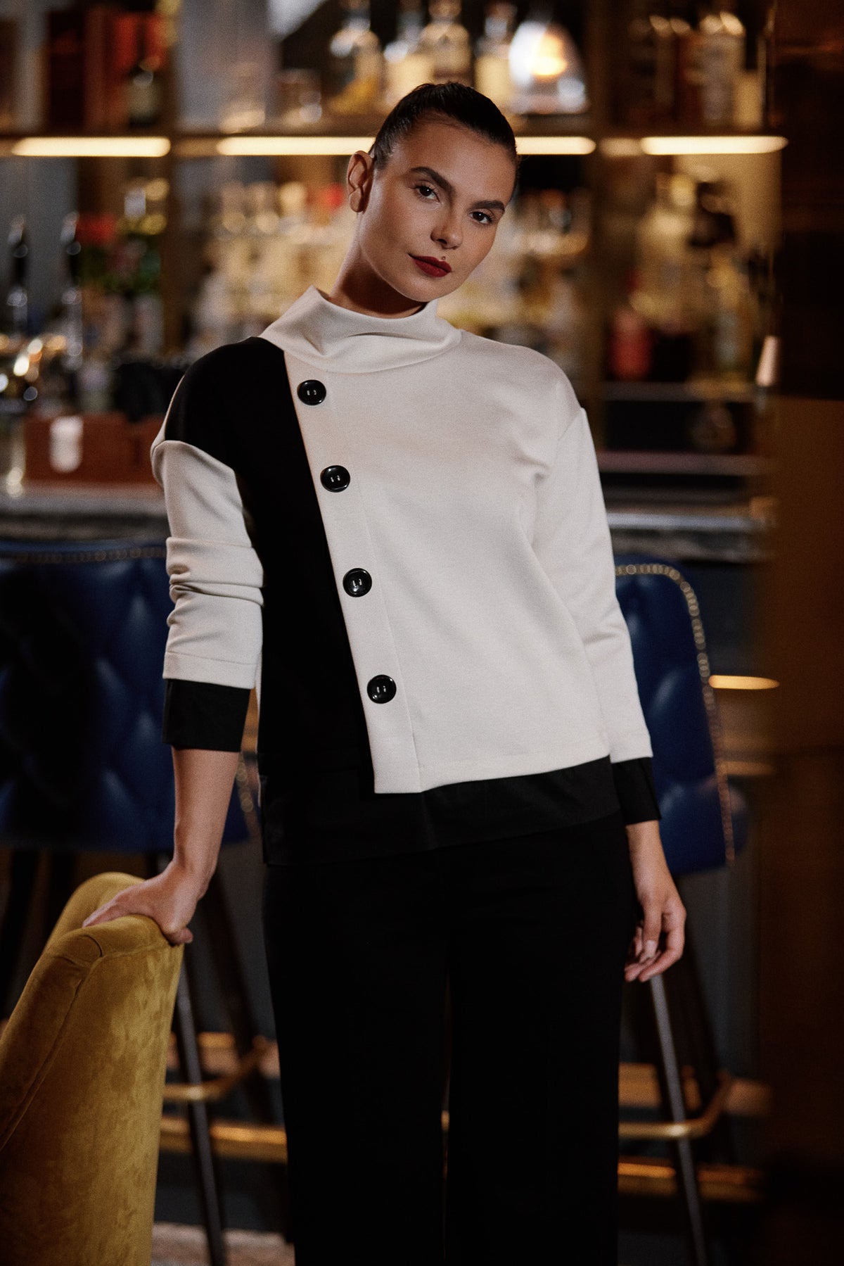 Peruzzi Two Tone Sweater Top