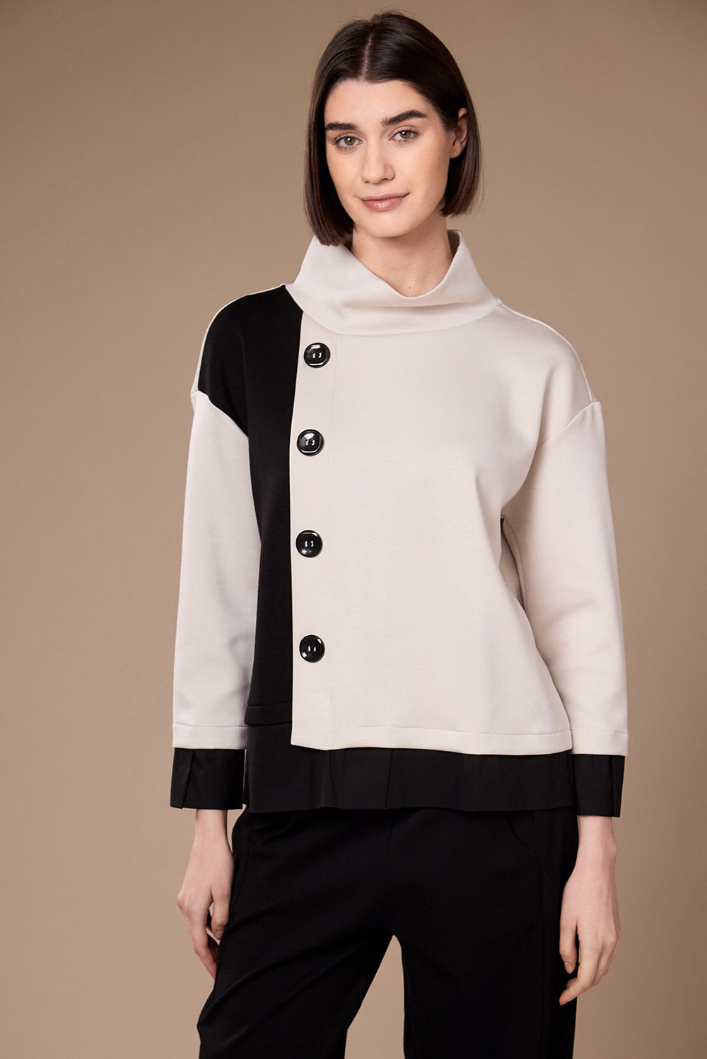 Peruzzi Two Tone Sweater Top