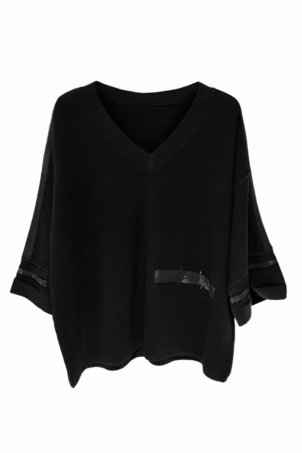 Peruzzi Pleather Trim Knit