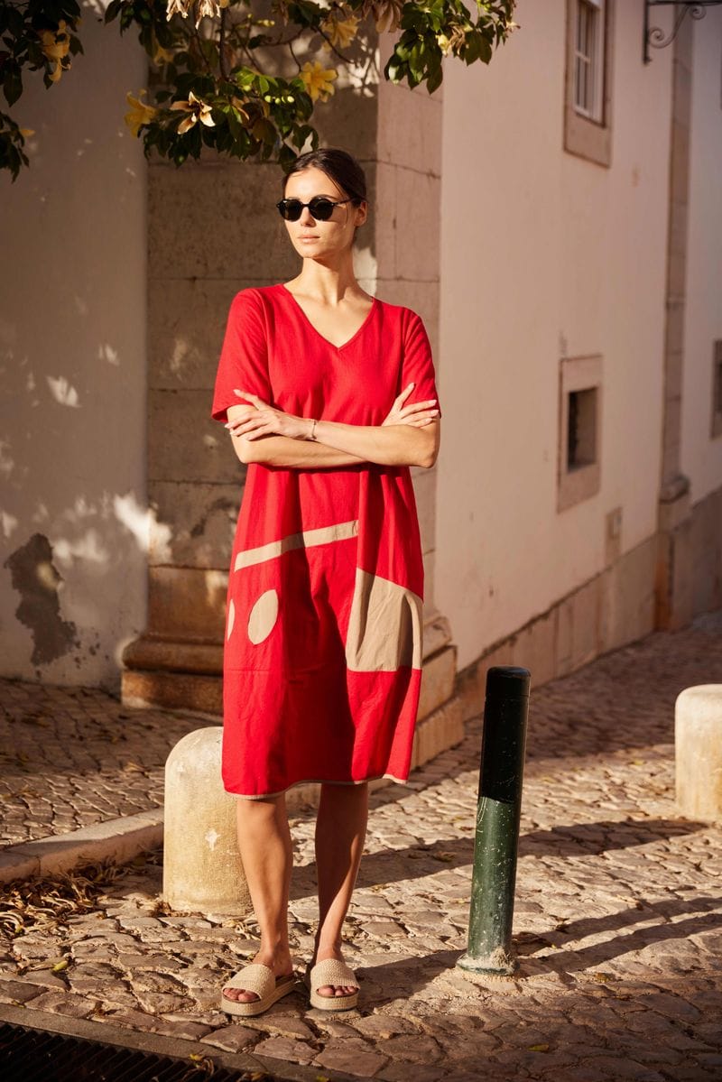 PERUZZI Colour Trim Dress