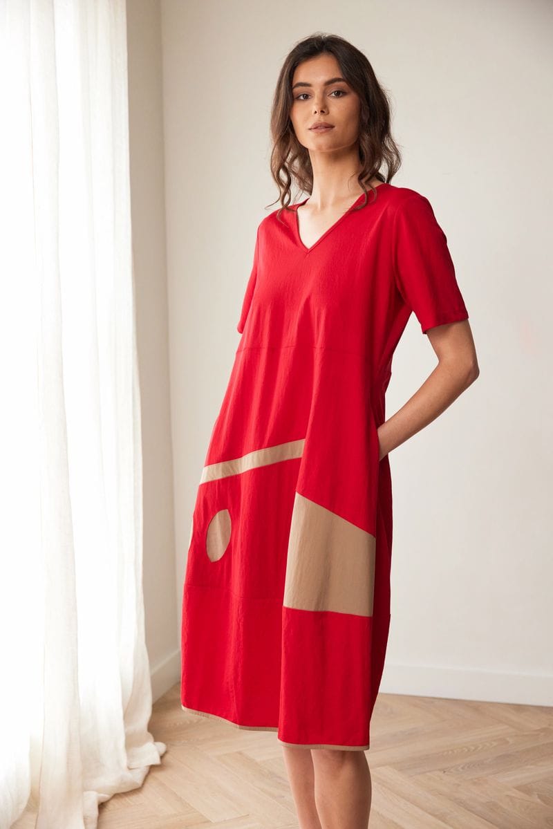 PERUZZI Colour Trim Dress