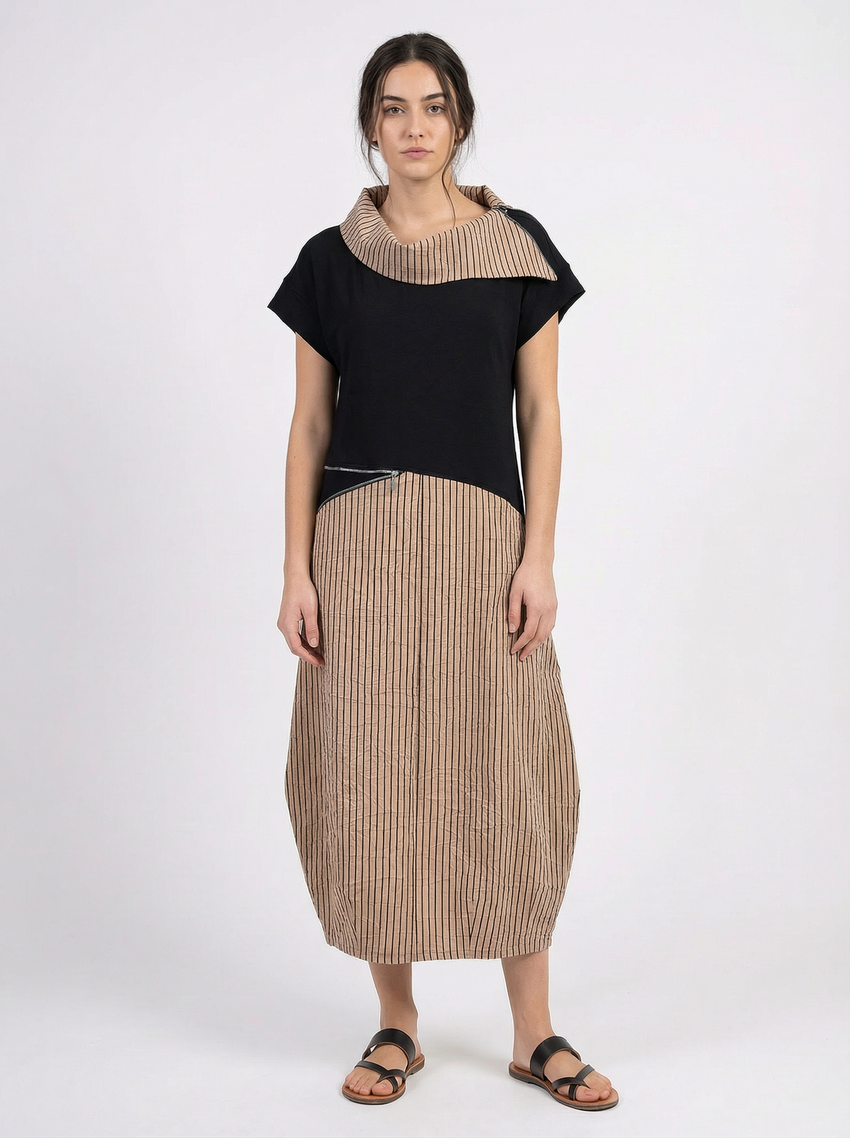 My Soul Crinkle Stripe Dress