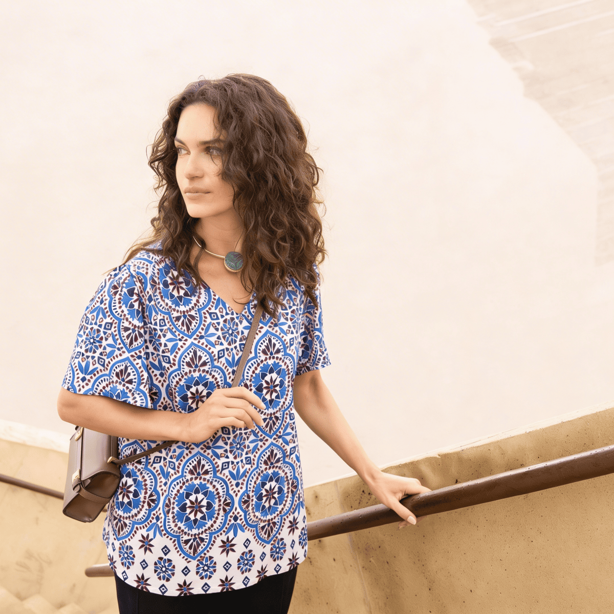 Julie Guerlande Print Top