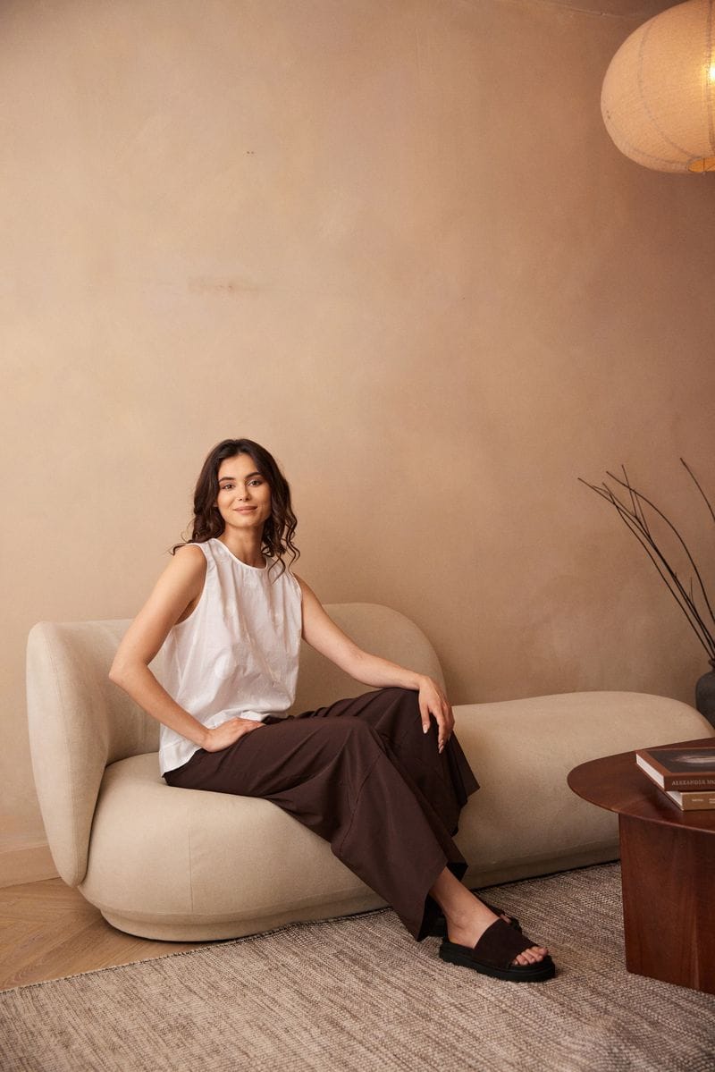 PERUZZI Circle Stitch Top