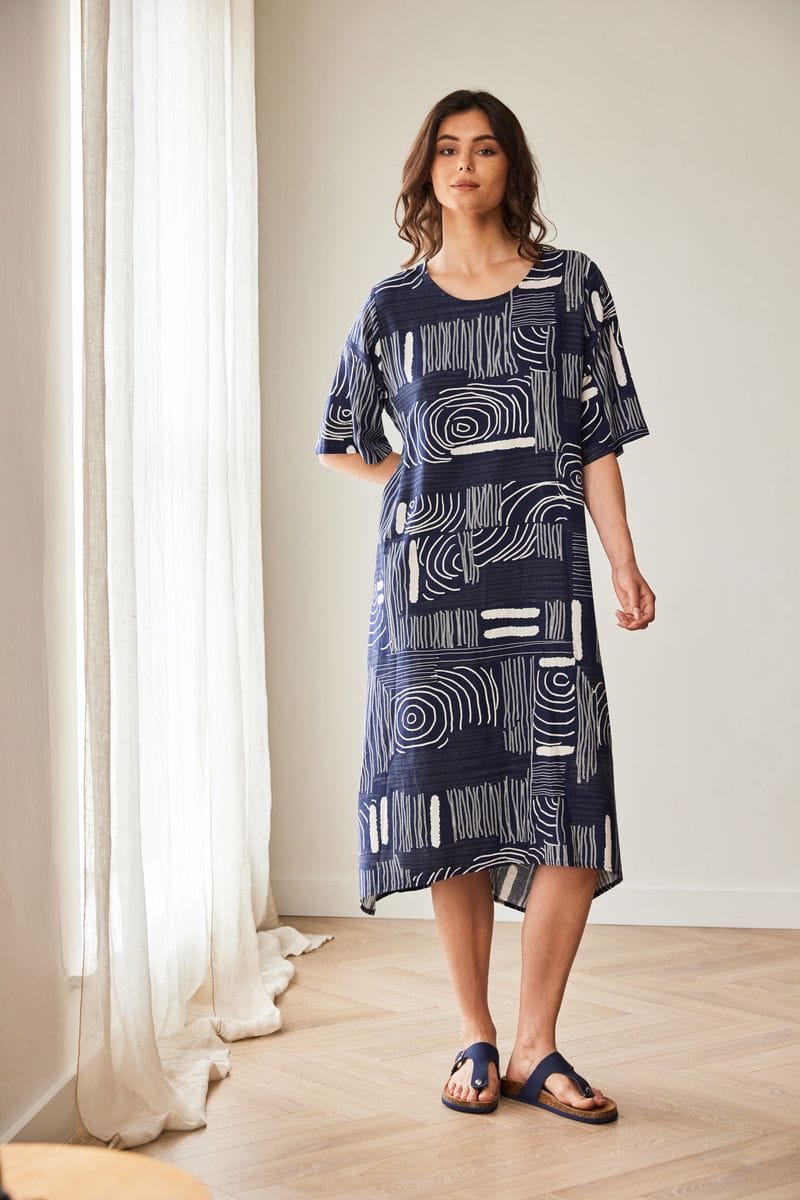 PERUZZI Ripple Print Dress