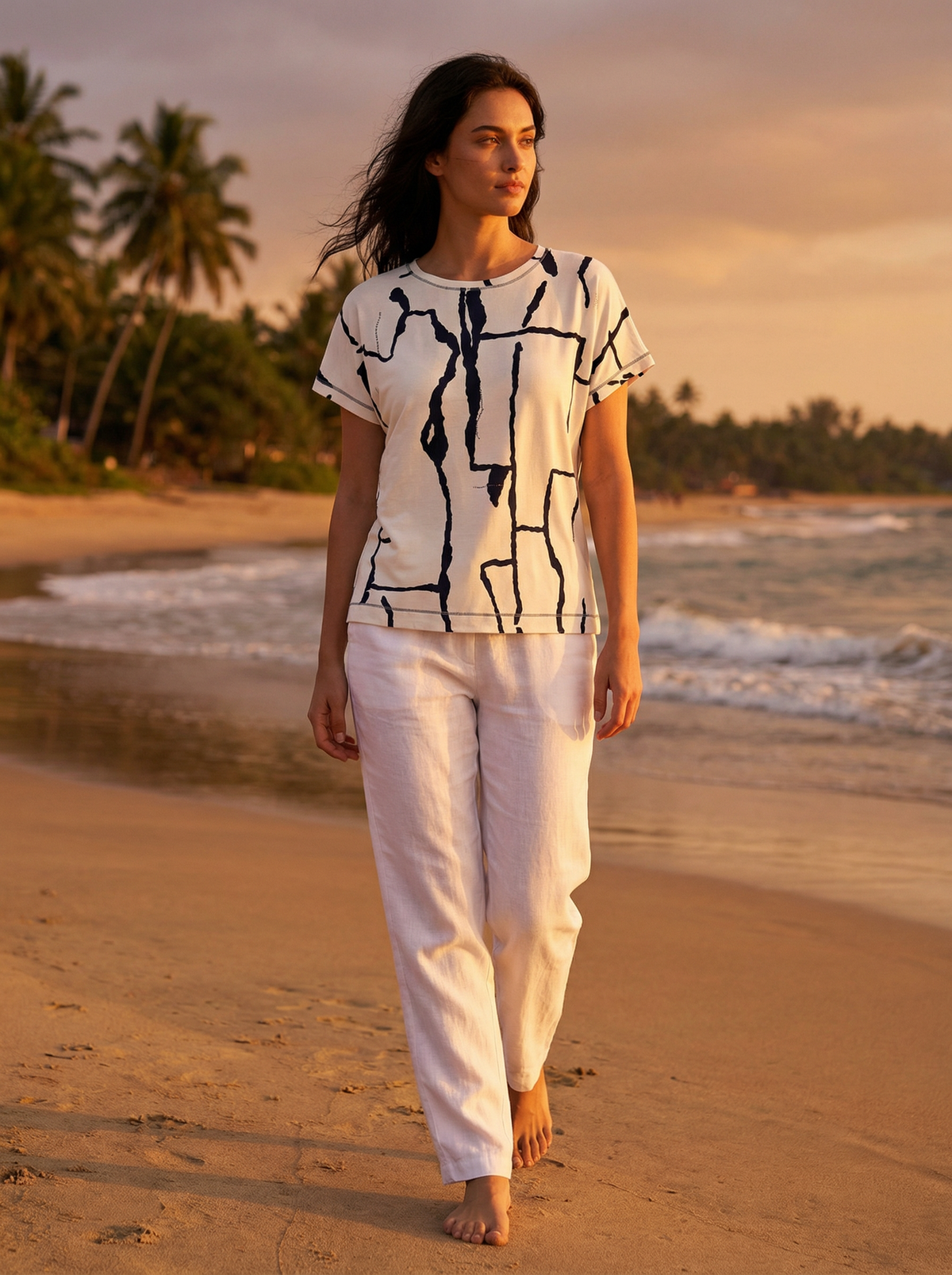 Kartner Abstract Print Top