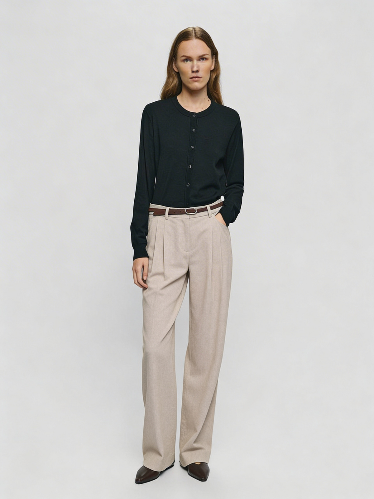 MSCH Pleated Linen Trouser