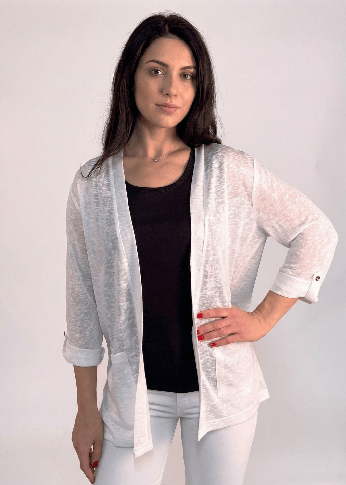 Kartner Turn Up Sleeve Cardigan