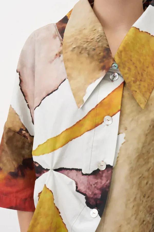BIZE Glass Print Top