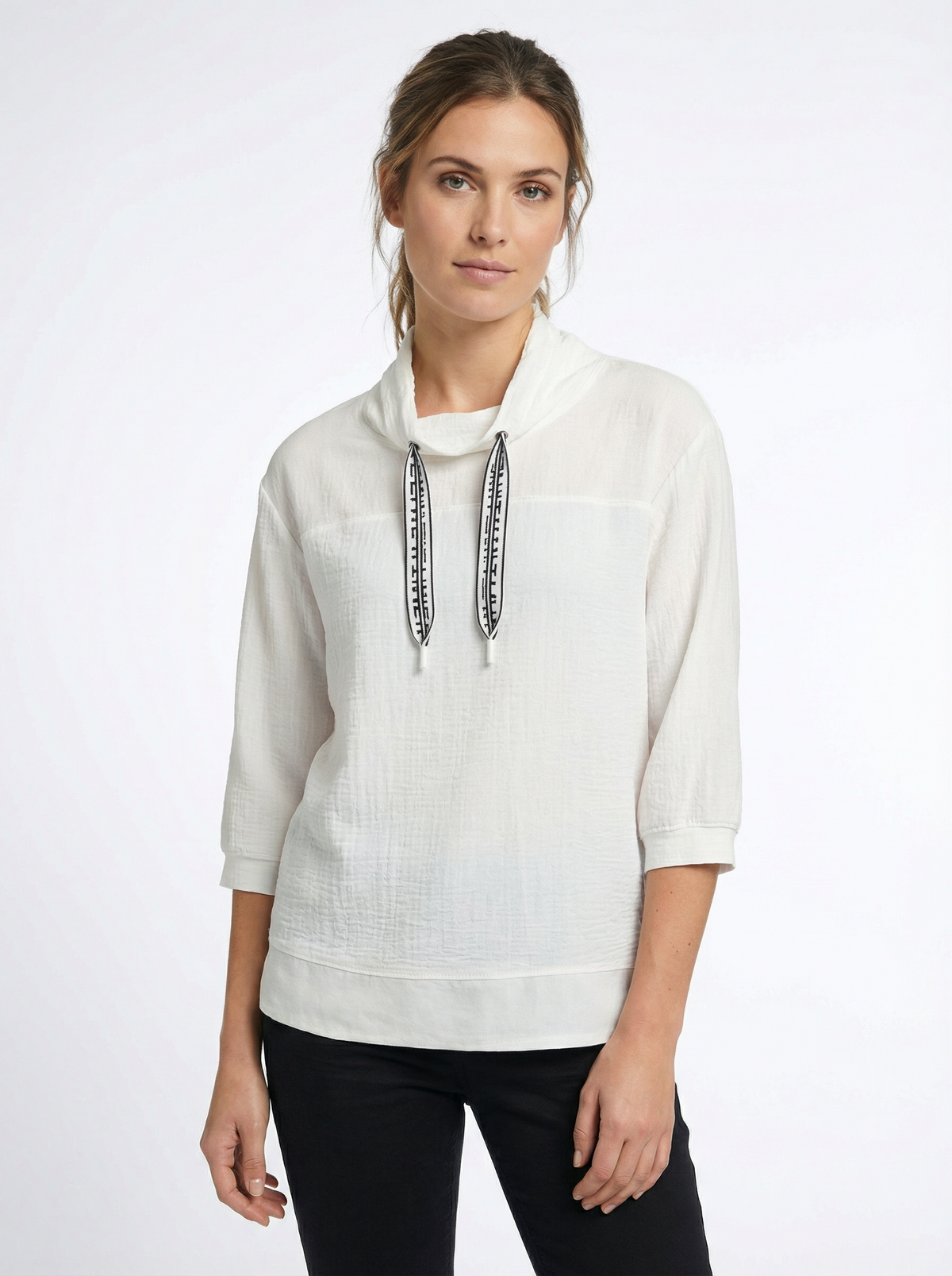 Barbara Lebek Contrast Tie Top