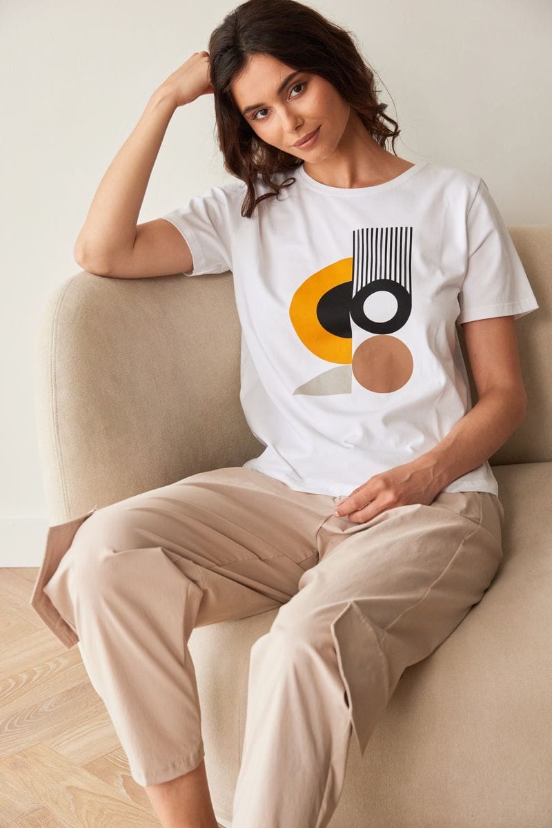 PERUZZI Circle Print Top