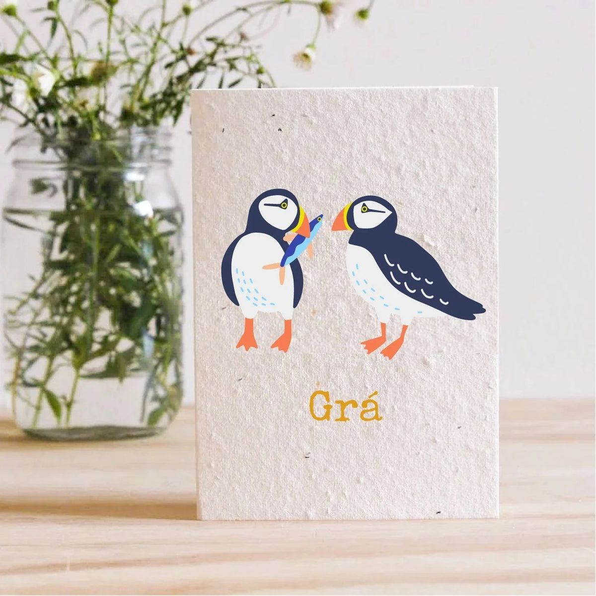 Gra Puffins Plantable Seed Card