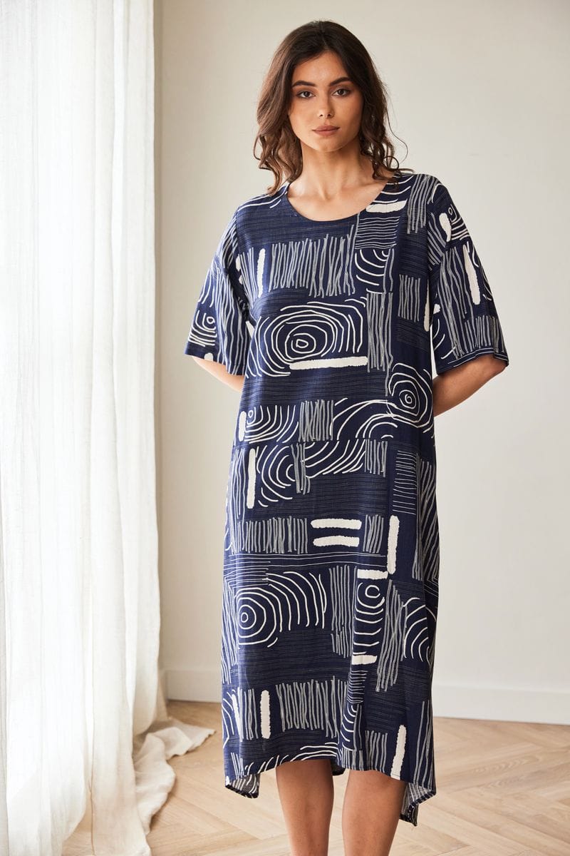 PERUZZI Ripple Print Dress