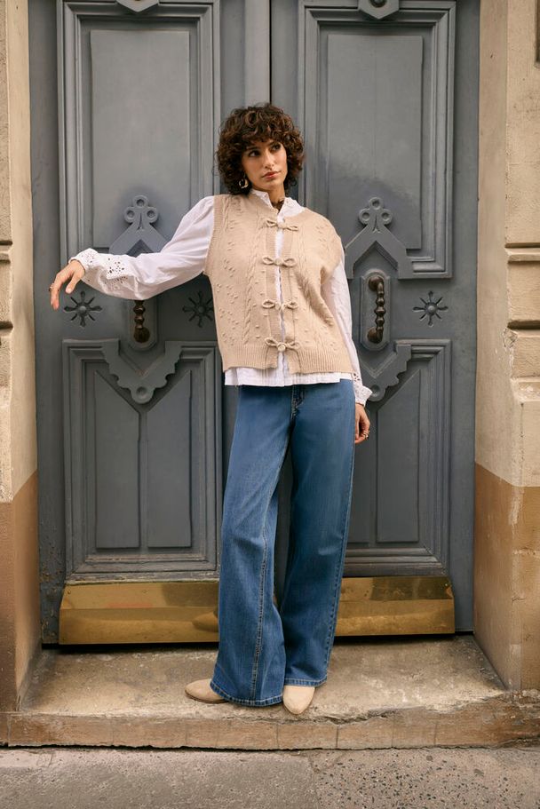 CREAM Stud Pocket Jean