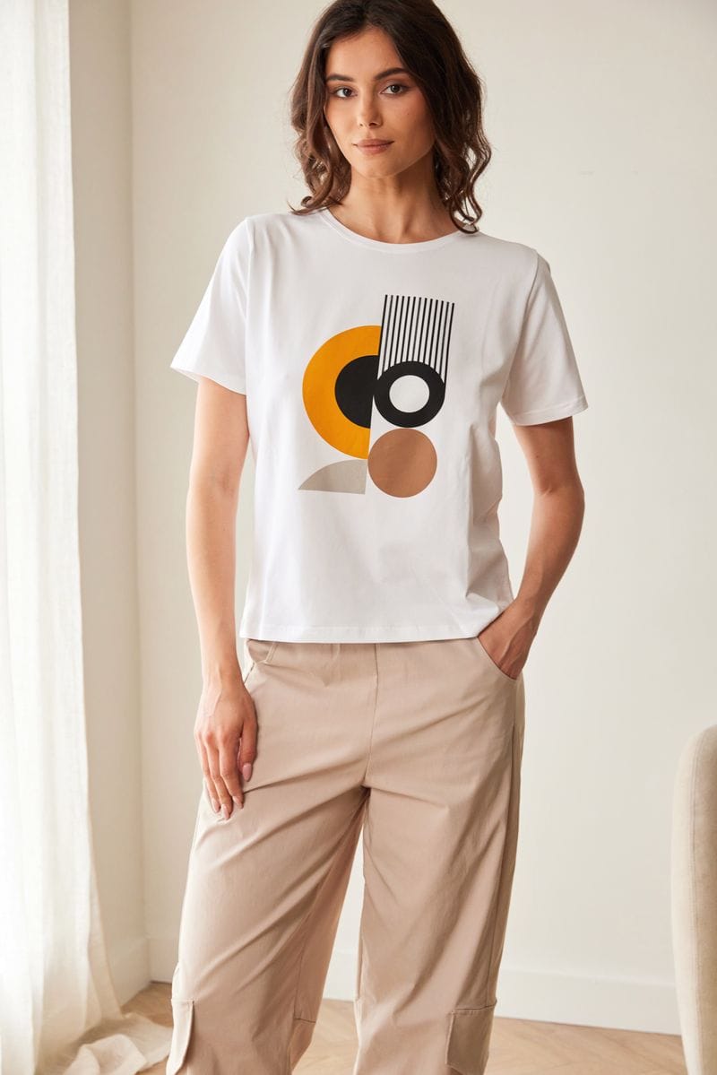 PERUZZI Circle Print Top