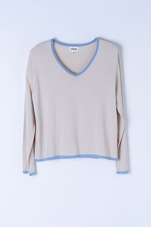 HONGO Contrast Trim Knit