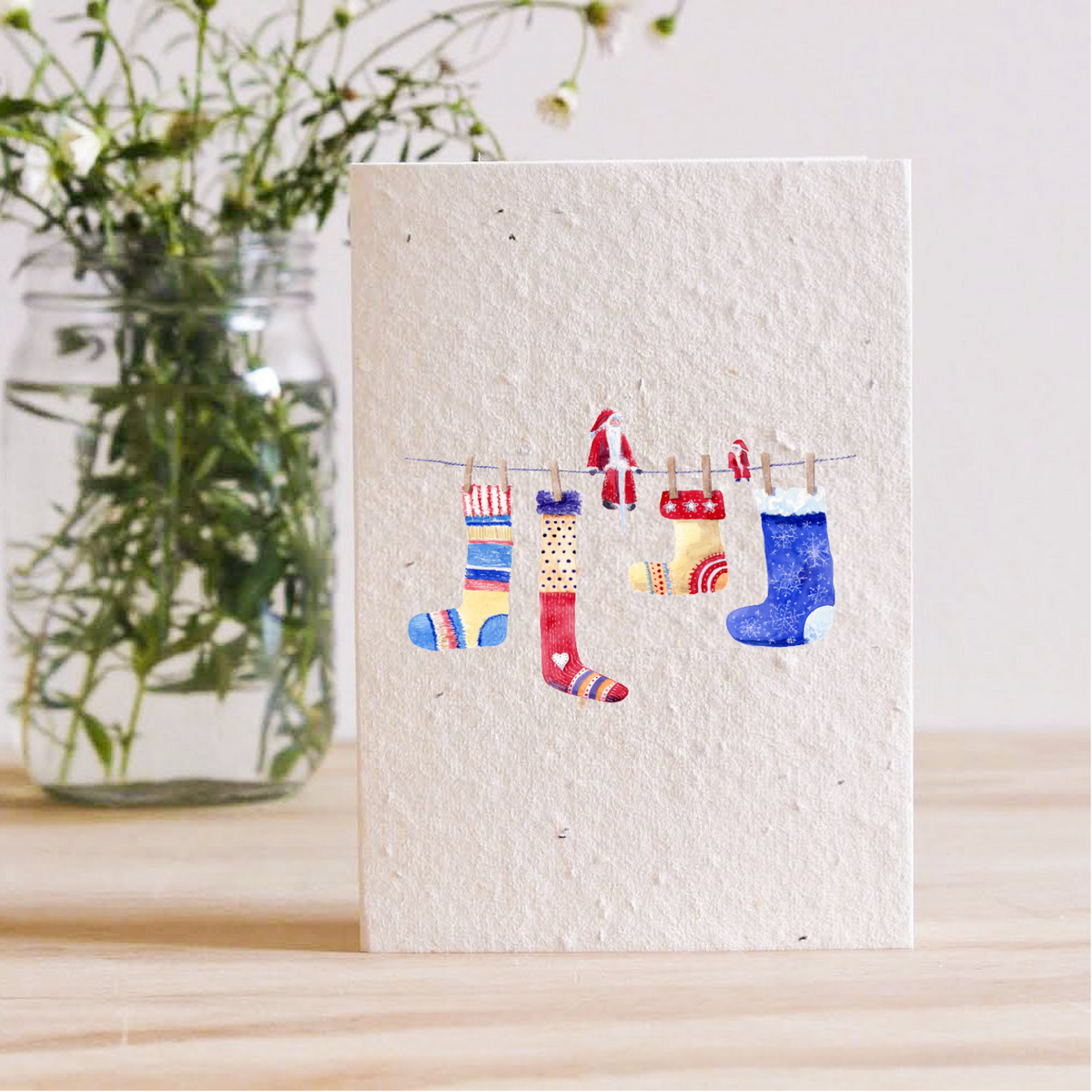 Santa's Washing Line Plantable Seed Card