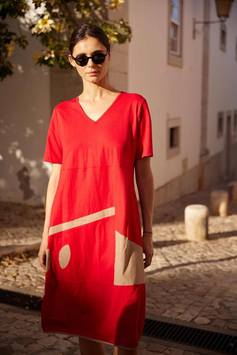 PERUZZI Colour Trim Dress