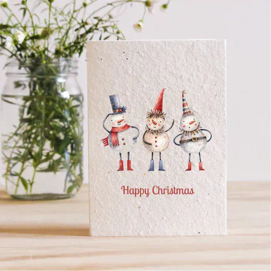 Christmas Snowmen Plantable Seed Card