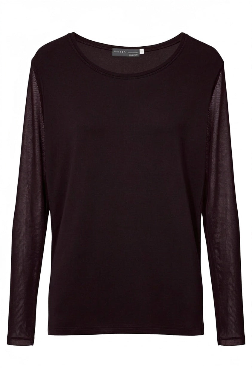 Peruzzi Mesh Sleeve Top