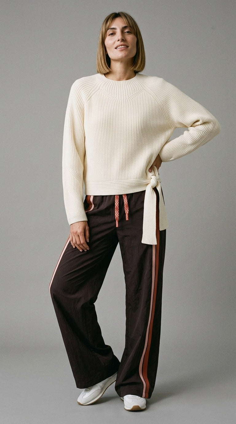 LE COMTE Ribbed Detail Knit