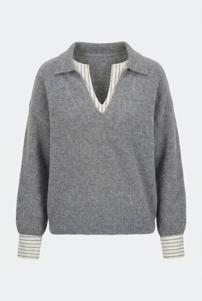 Skatie Mock Insert Knit