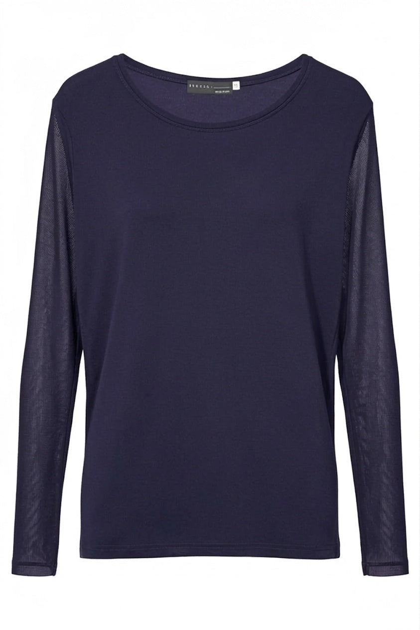 Peruzzi Mesh Sleeve Top