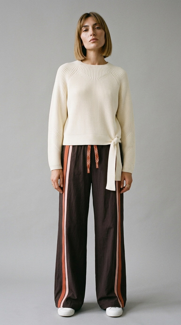 LE COMTE Ribbed Detail Knit